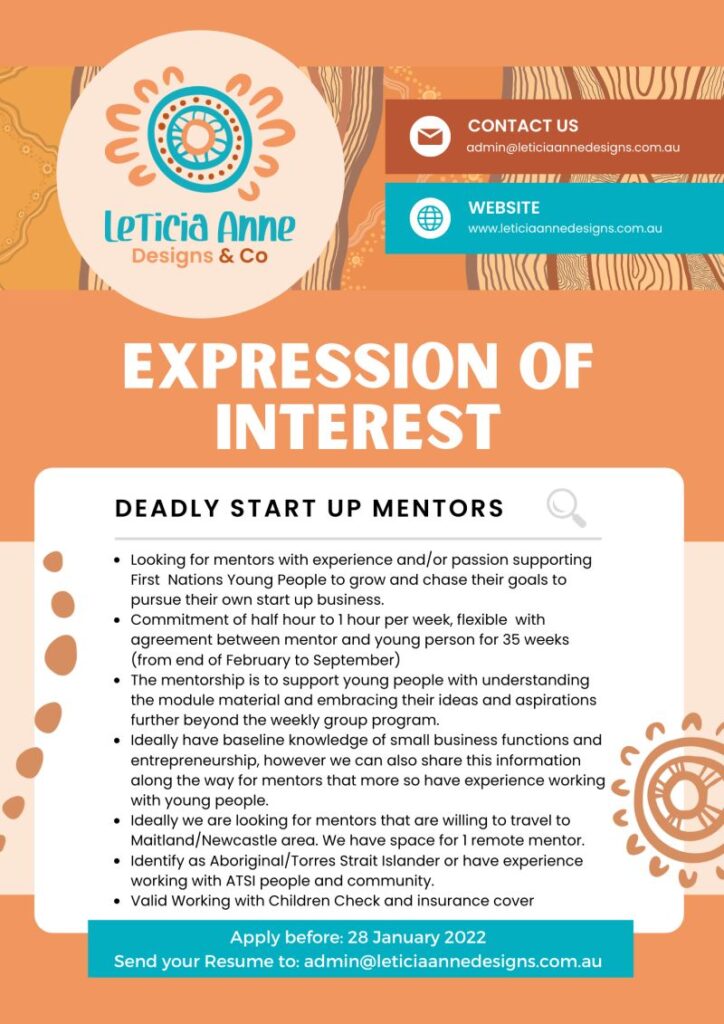 Expression of Interest Graphic for Deadly Startup Mentors
