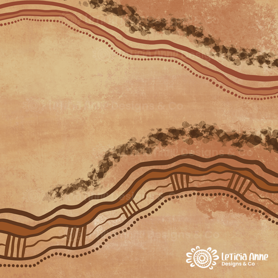 Aboriginal artwork by Leticia Quince about people on their own path